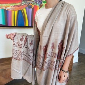 Kashmiri hand embroidered stole/wrap/scarf.